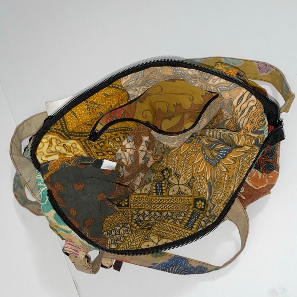 UNIQUE Patchwork Recycled Batik Ceremonial Hobo B… - image 11